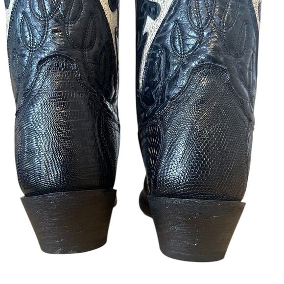 Frye Vintage Black Leather Lily Pointed Toe Cowgirl Boots 6.5 - Picture 8 of 12